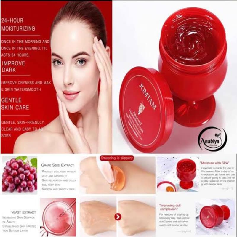 JOMTAM skin care red wine polyphenols collagen sleeping mask whitening face