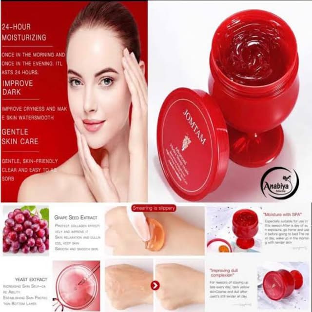 JOMTAM skin care red wine polyphenols collagen sleeping mask whitening face